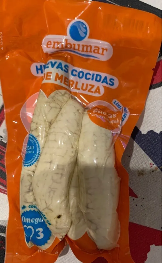 Huevas cocidas de merluza