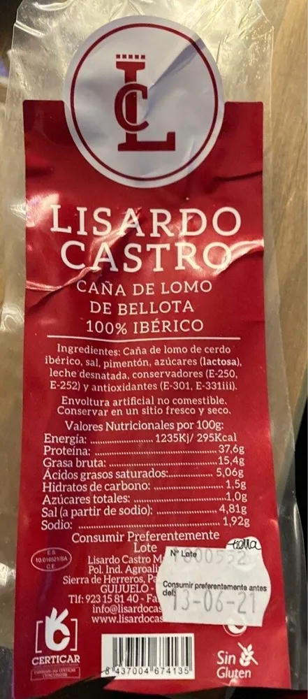 Caña de lomo de bellota iberico