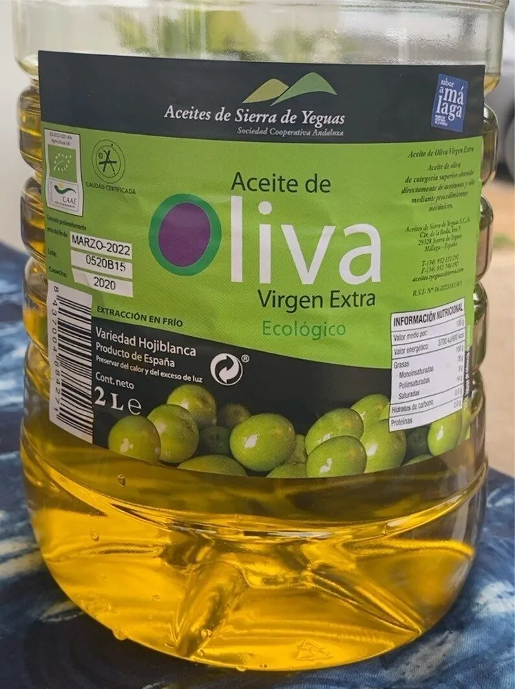 Aceite de Oliva Virgen Extra Ecologico