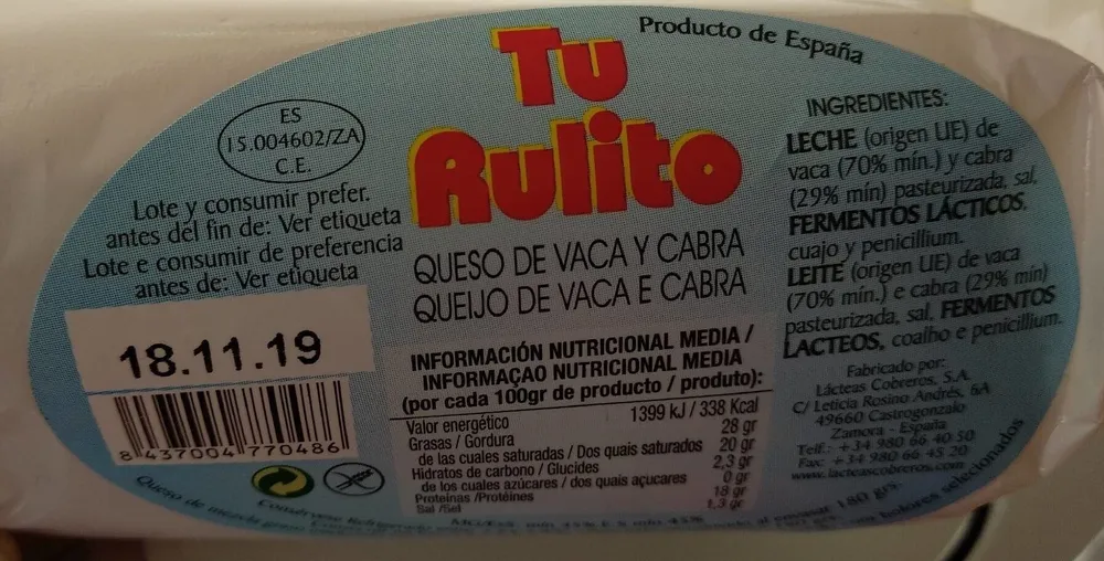 Rulo queso de cabra