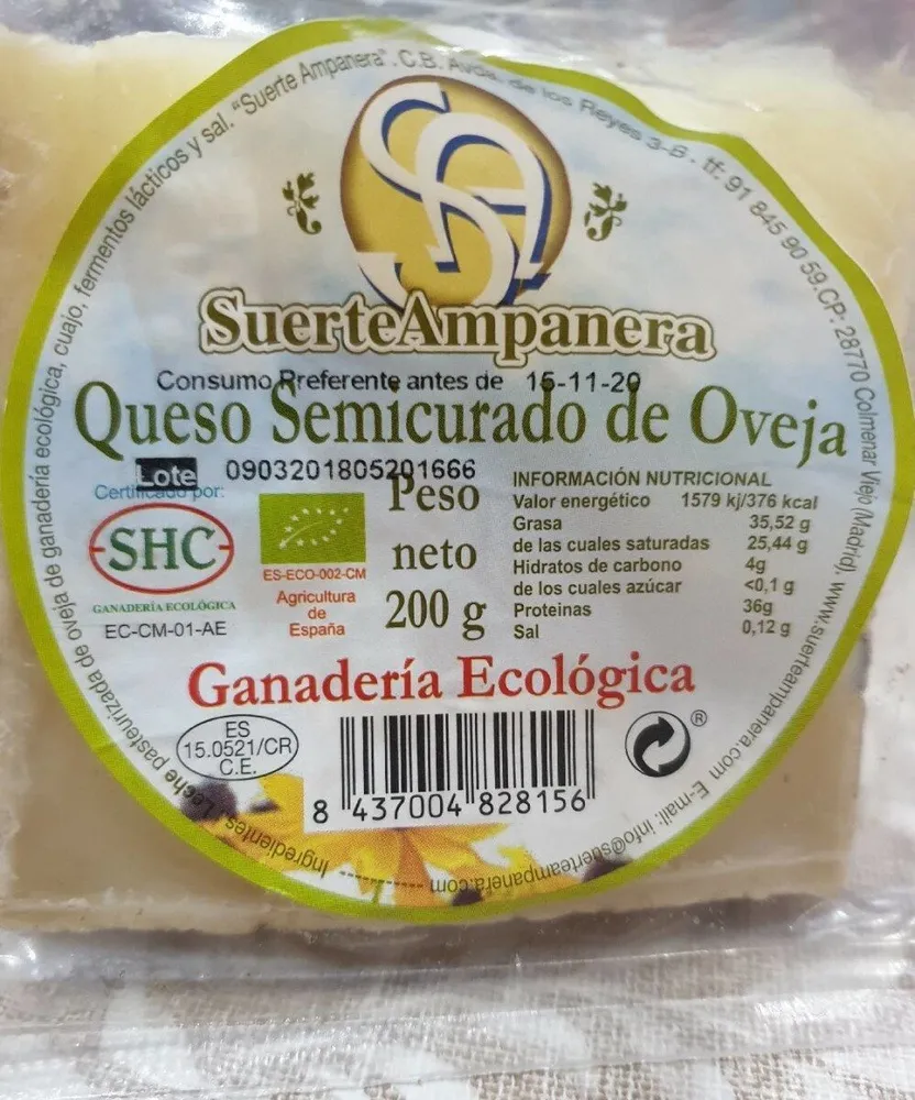 Queso semicurado de oveja