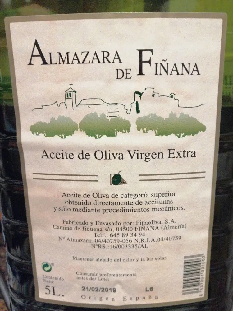 Aceite virgen extra Almazara de Fiñana