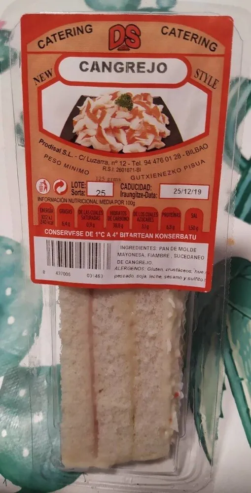 Sándwich cangrejo
