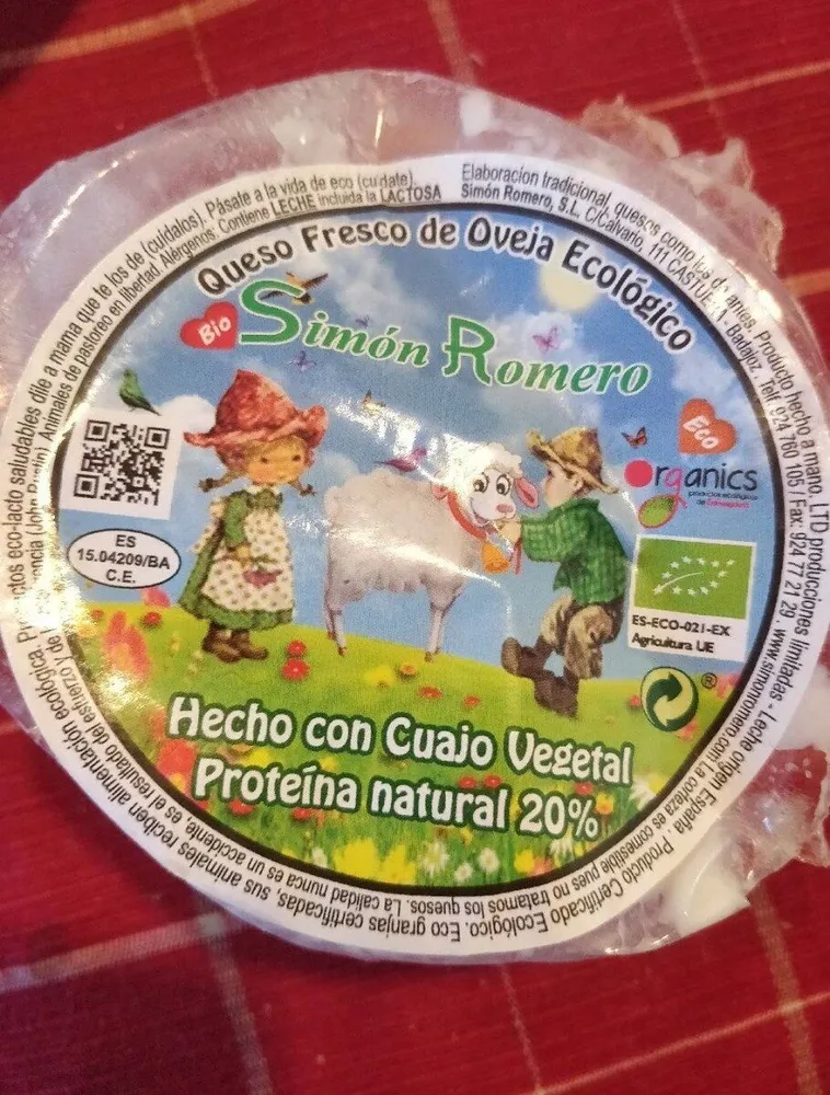 Queso fresco de oveja ecológico