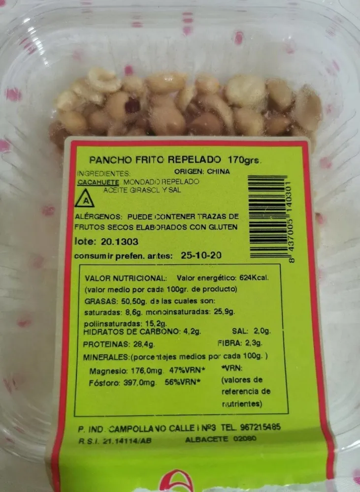 Pancho frito repelado