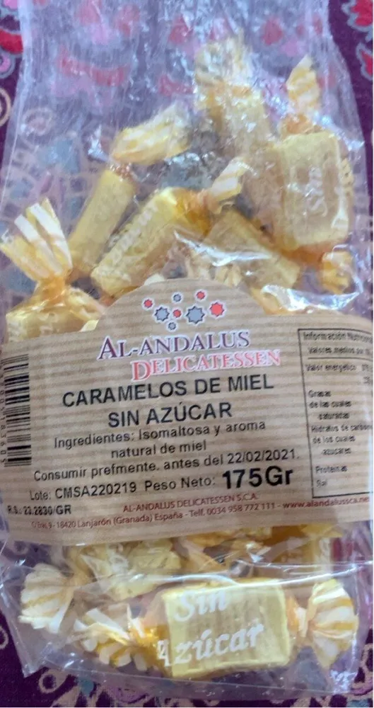 Caramelos miel sin azucar