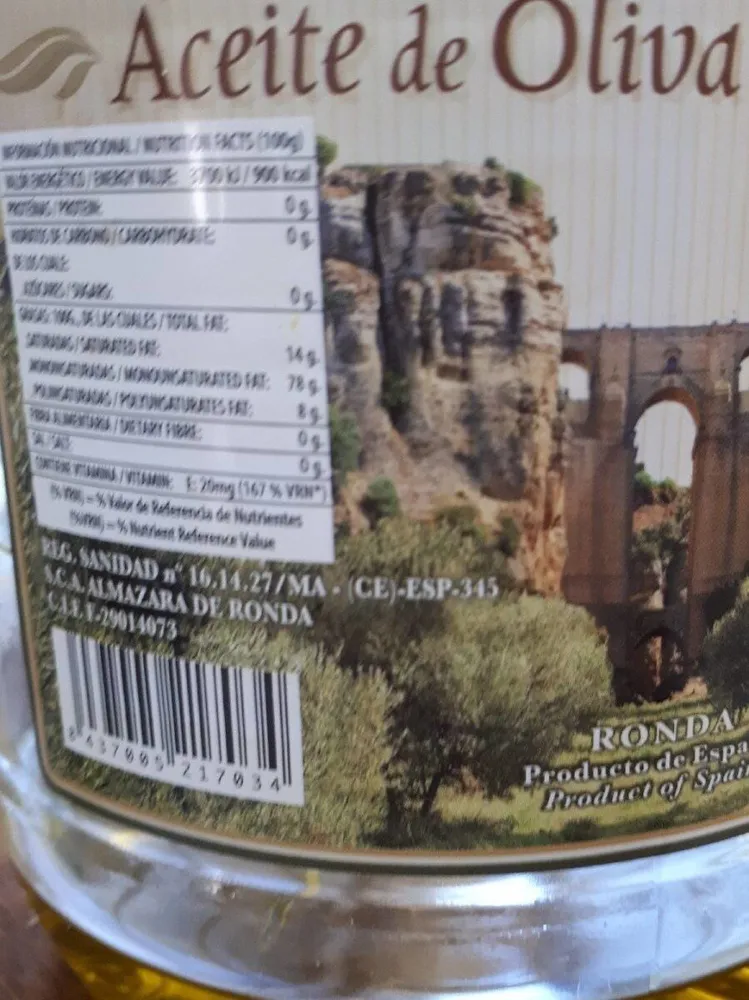 Aceite de oliva virgen extra