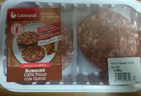 Hamburguesa 100% pollo con queso