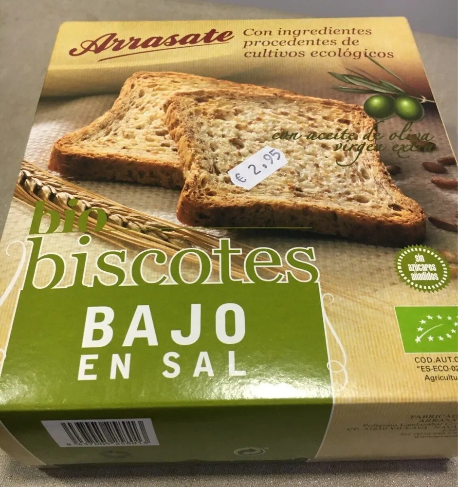 Biscotes bajo en sal