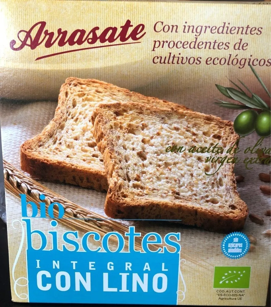 Biscotes integrales con lino