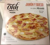Pizza jamón y queso