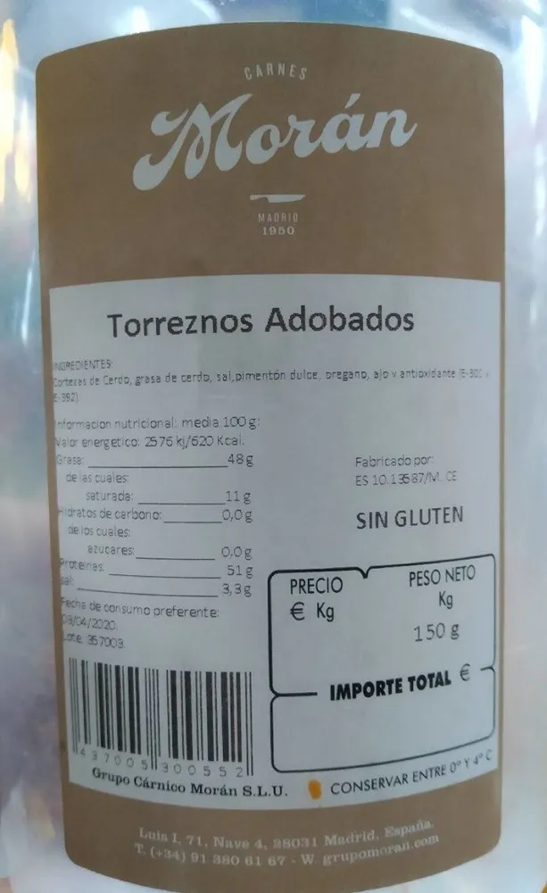 Torreznos adobados