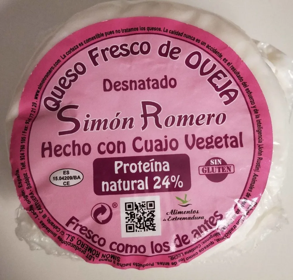 Queso fresco de oveja desnatado