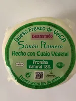 Queso fresco de vaca desnatado hecho con cuajo vegetal