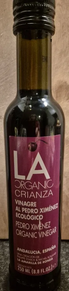 Vinagre al Pedro Ximénez ecológico botella 250 ml