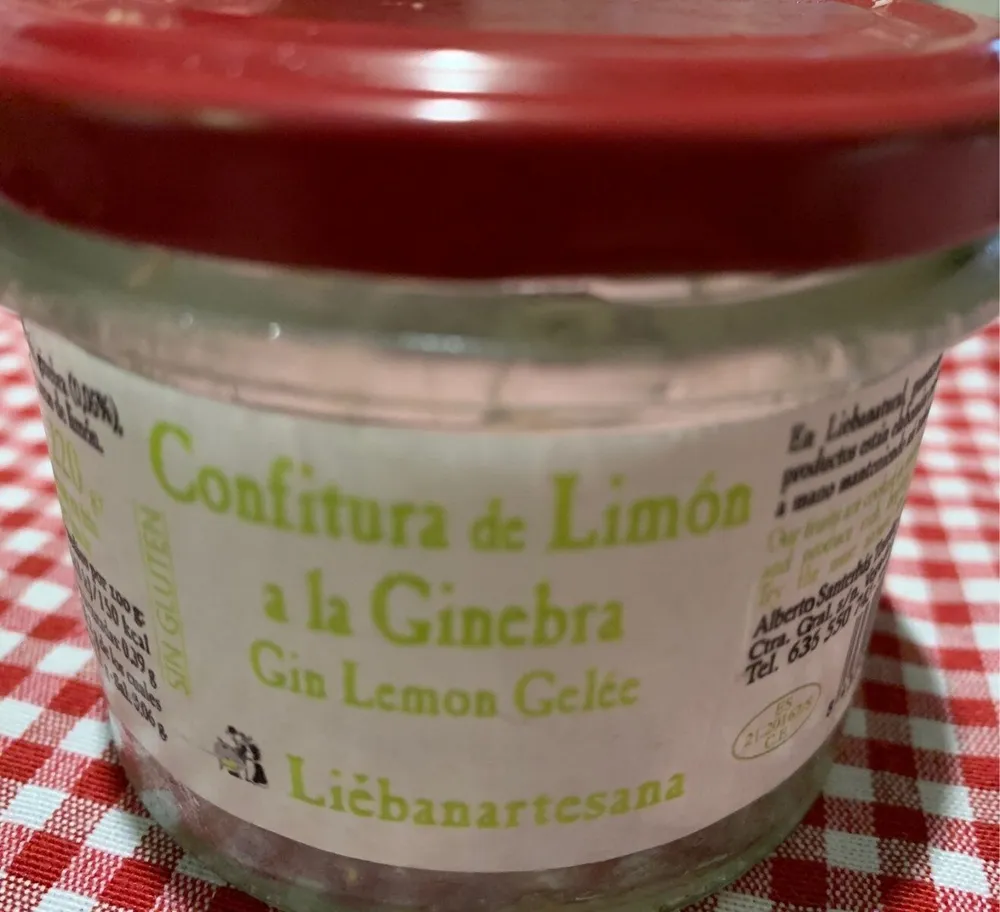Confitura de limón a la ginebra