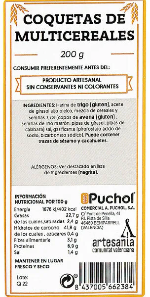 Coquetas de multicereales