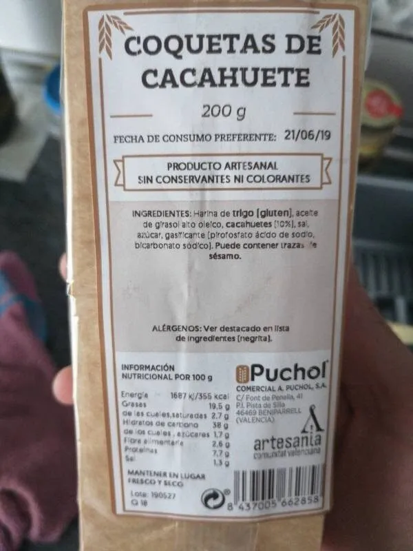 Coquetas de cacahuete