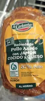 Redondo de pollo asado con jamón y queso