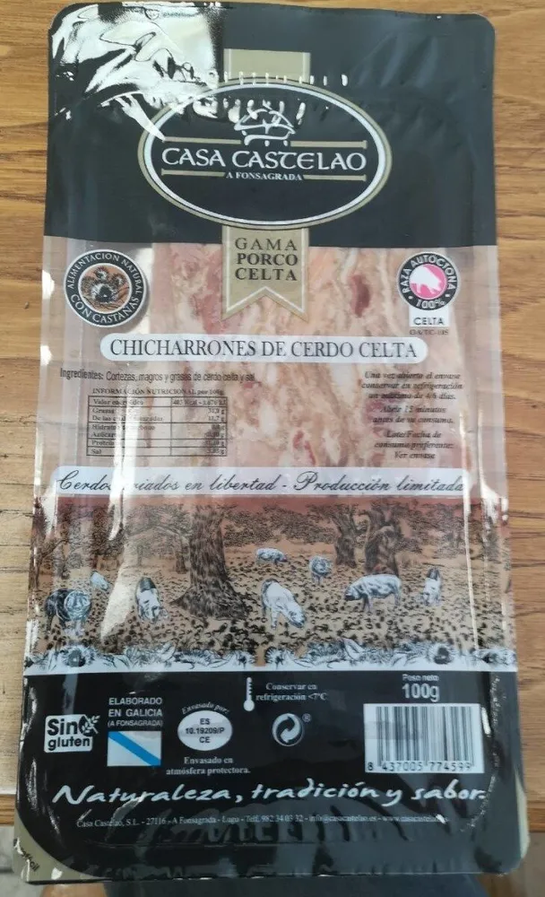 Chicharrones de cerdo celta
