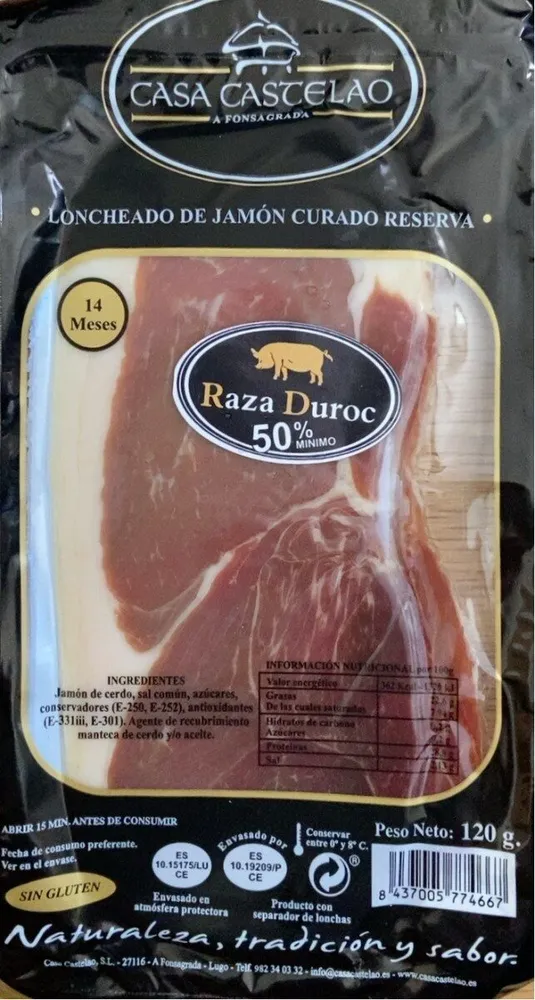 Loncheado de jamon curado reserva