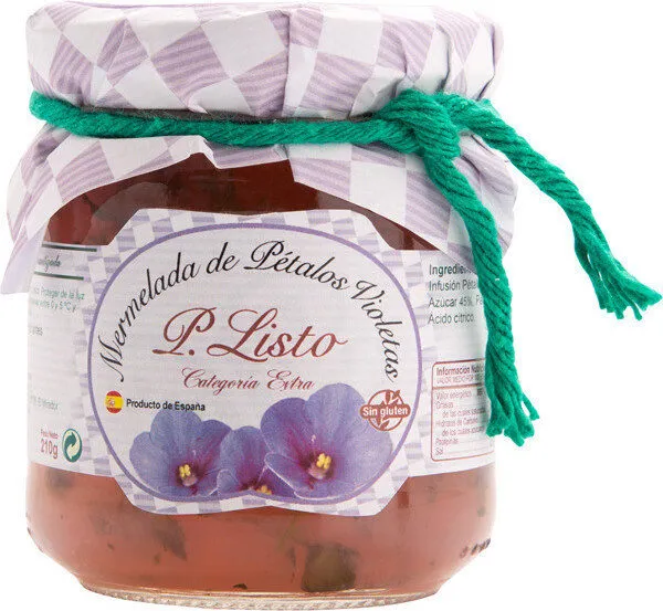 Mermelada de pétalos violetas
