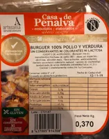 Burguer 100% pollo y verdura