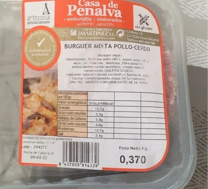 burguer mixta pollo-cerdo