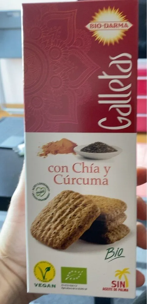Galletas con chia y curcuma