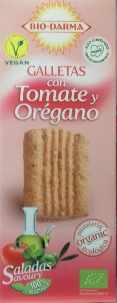 Galletas con tomate y orégano