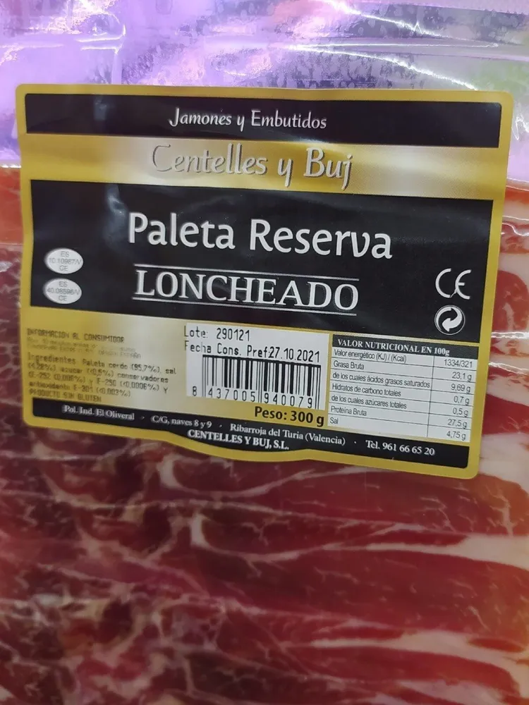 Paleta reserva loncheado