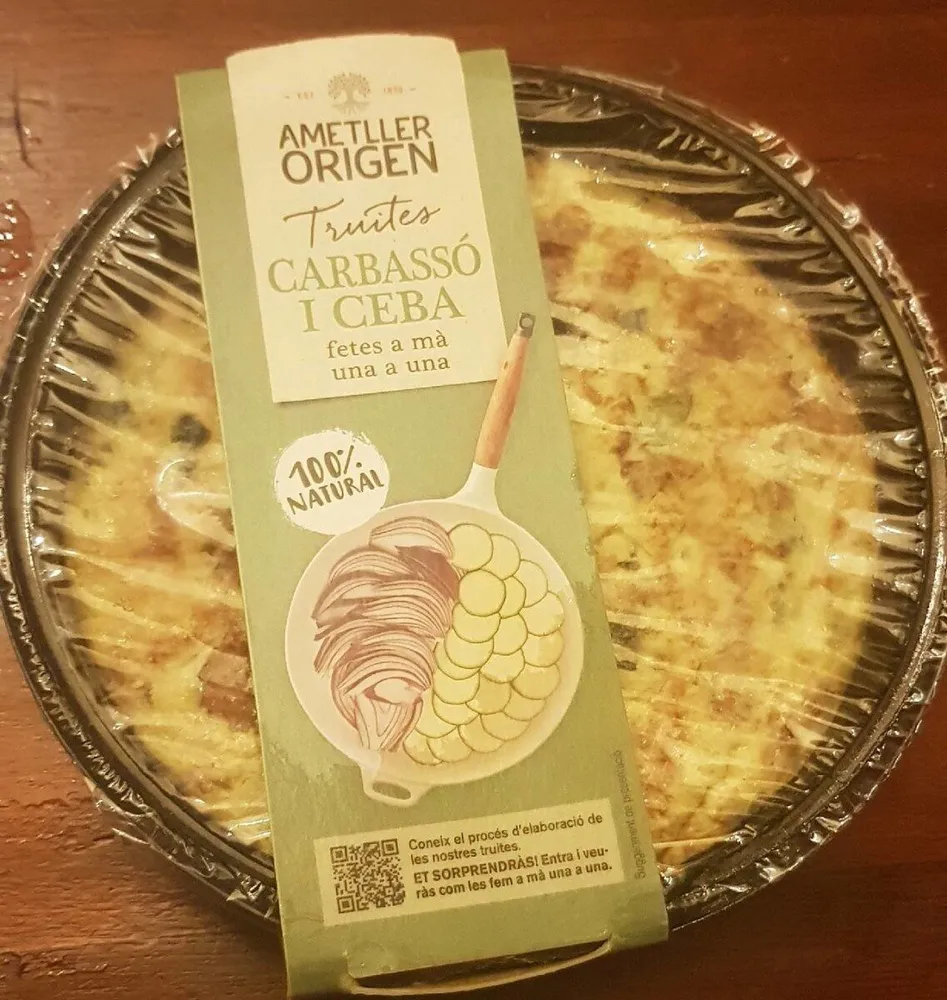 Tortilla de calabacin y cebolla ametller