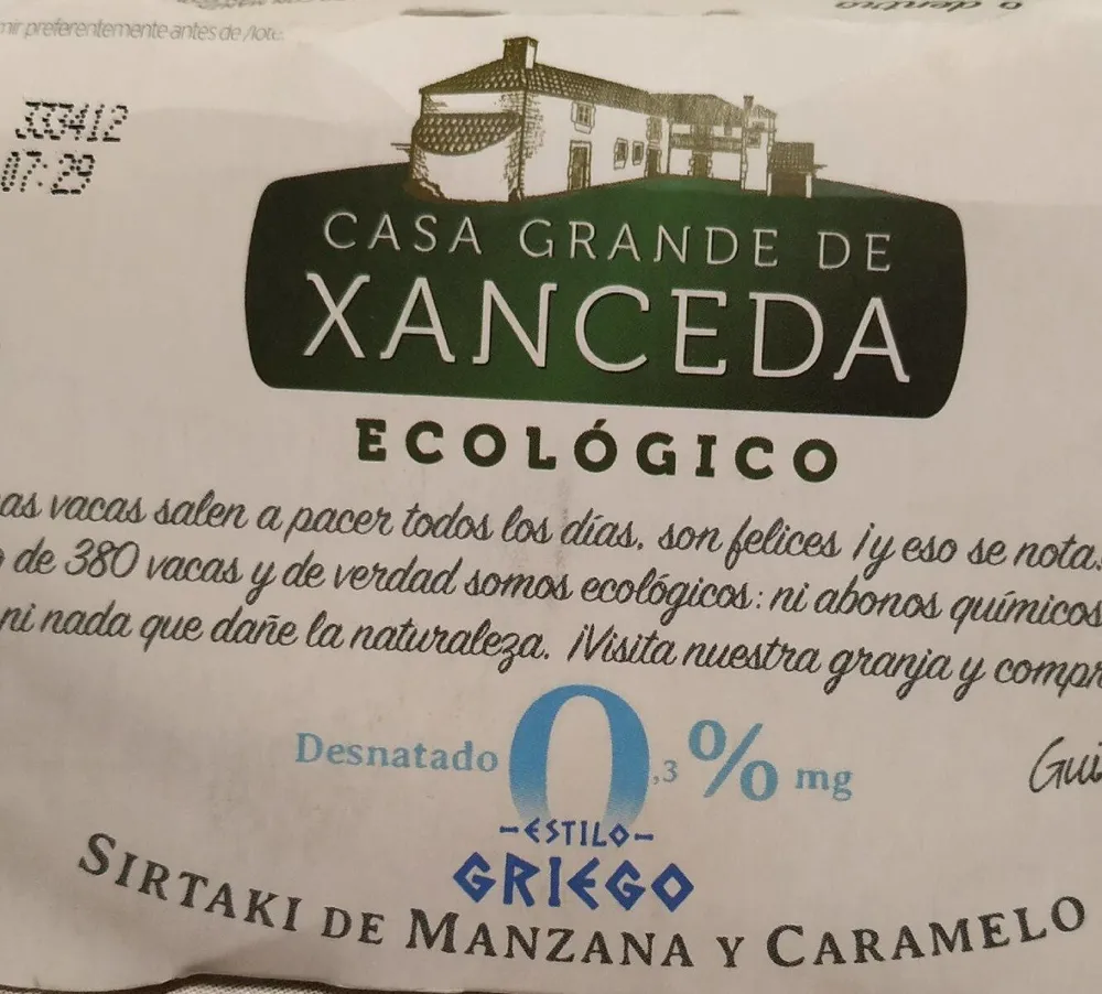 Yogur estilo griego desnatado sirtaki de manzana y caramelo