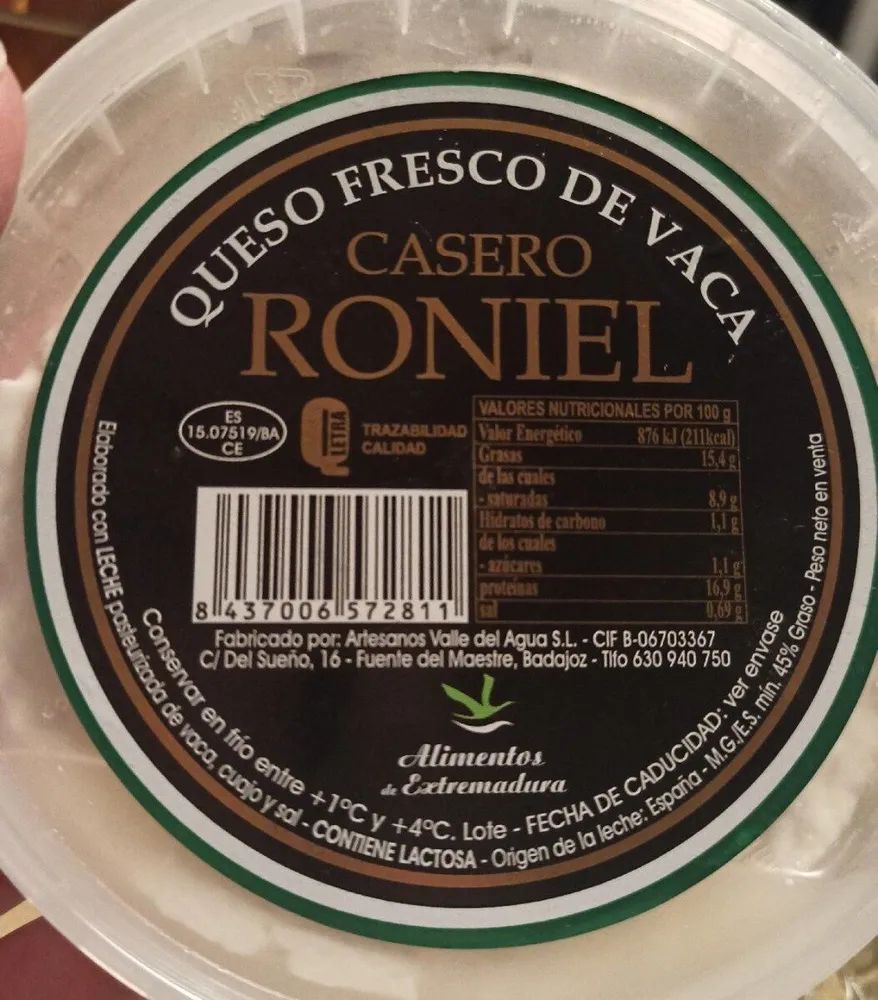 Queso fresco de vaca