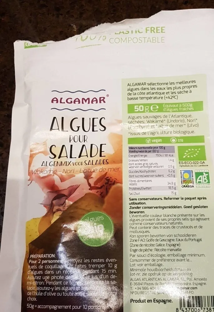 Algues pour salade