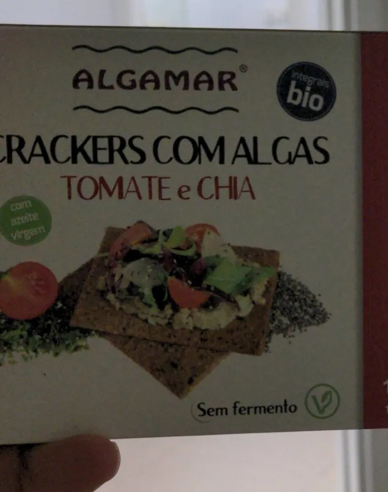CRACKERS CON ALGAS TOMATE Y CHIA
