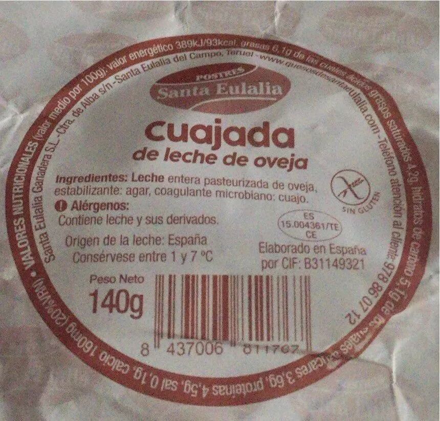 Cuajada de leche de oveja