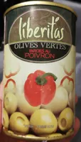 Olives vertes farcies au poivrons