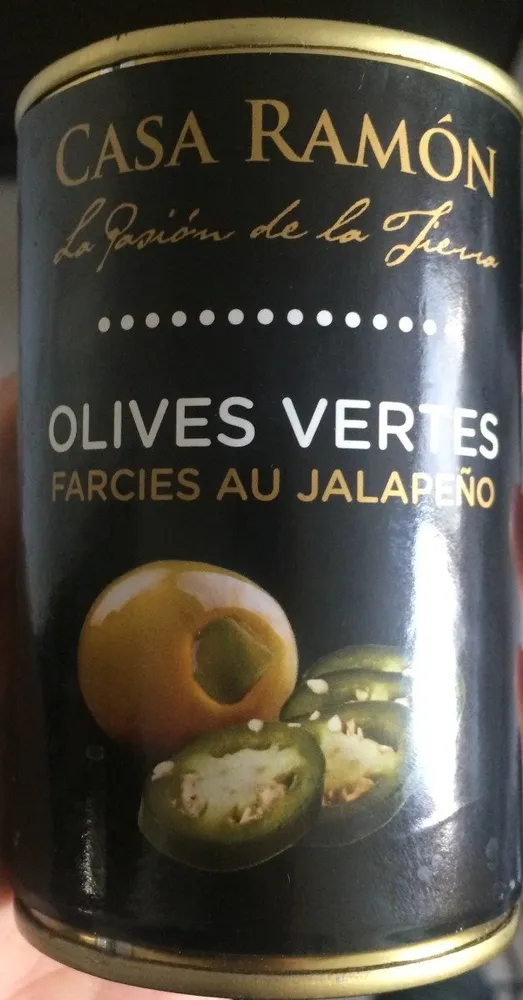 Olives vertes farcies au jalapeño