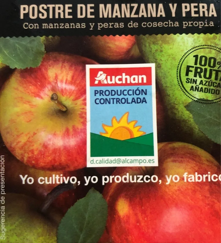 Postre de manzana y pera