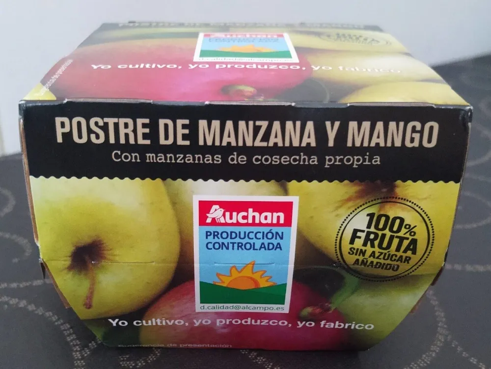 Postre de manzana y mango