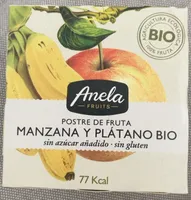 Postre de fruta MANZANA Y PLÁTANO BIO