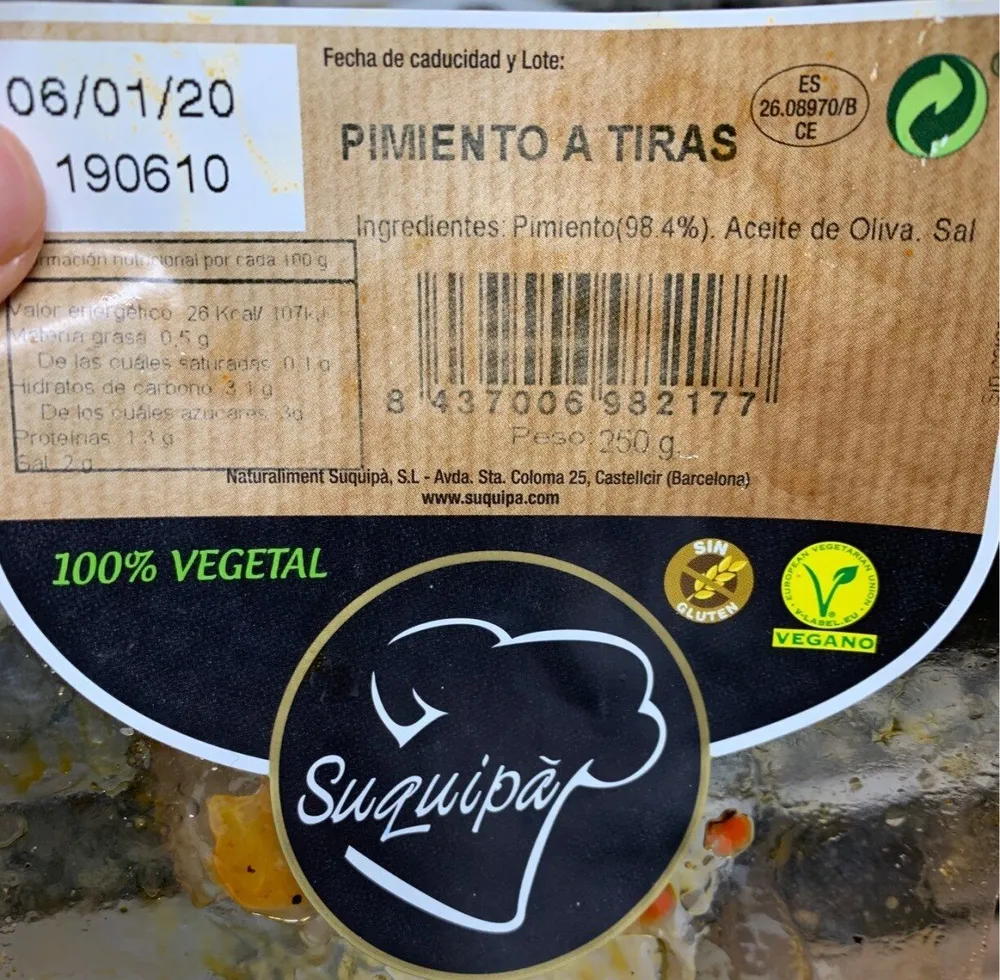 Pimiento a tiras