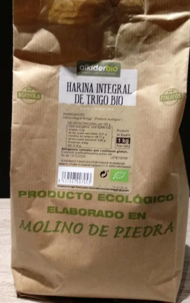 Harina integral de trigo bio