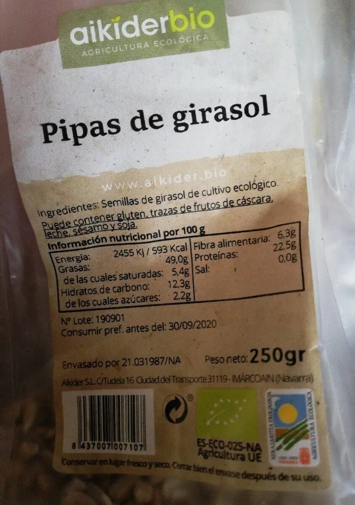 Pipas de girasol