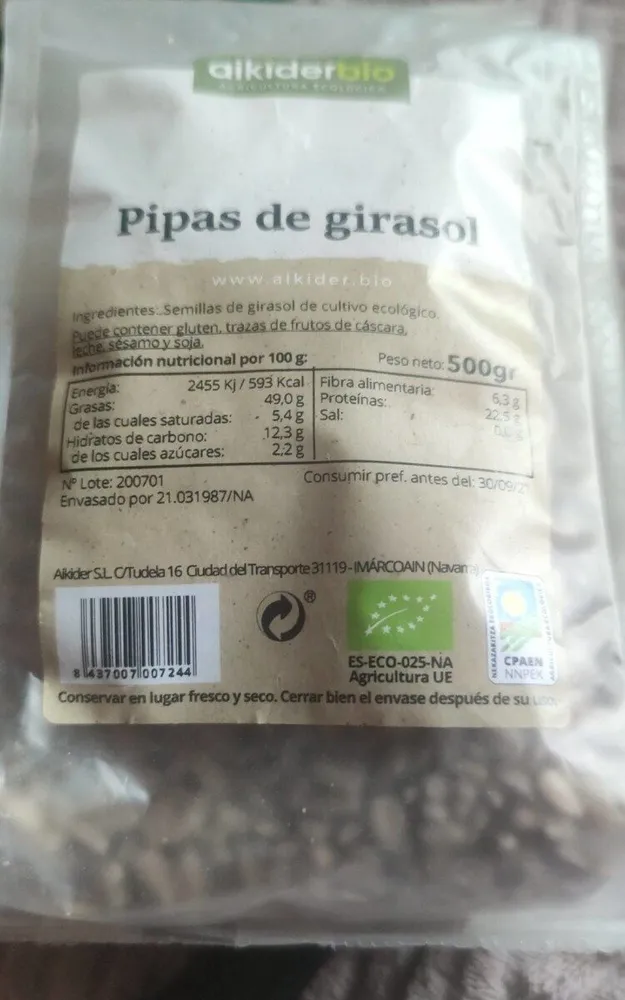 Pipas de girasol