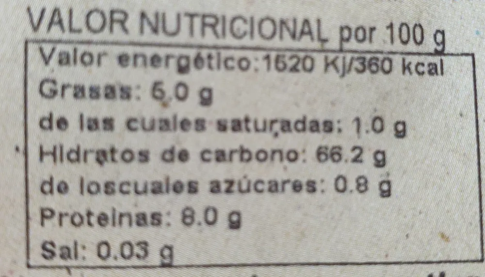 Harina de avena