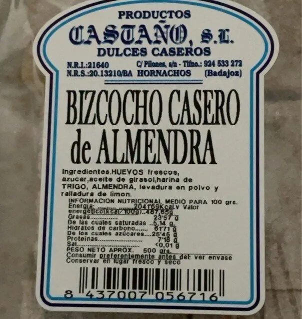 Buzcocho casero de almendra