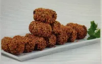 Croquetas de espinacas, nueces, pasas y semillas de lino