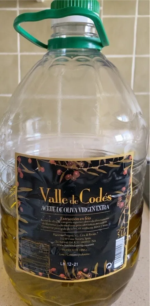 Aceite de oliva virgen extra extracion en frio